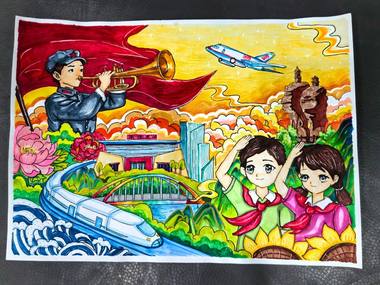 9.3抗战胜利80周年纪念日 儿童画画一等奖（7张）