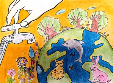 世界地球日儿童画画比赛作品（7张)