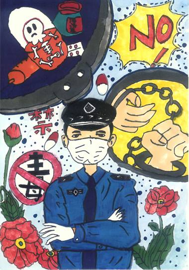 626禁毒日 初中组绘画作品（7张）